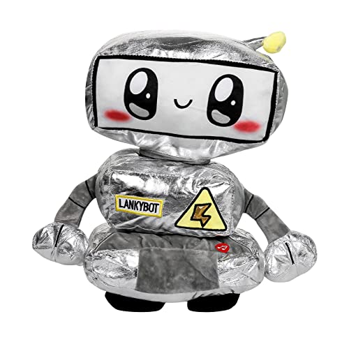 LANKYBOX Cyborg Plush Toy,LED Cyborg Soft Stuffed Plush Toy,Detachable Cute Robot Doll,Best Gift for Kids and Fans (lankybot)