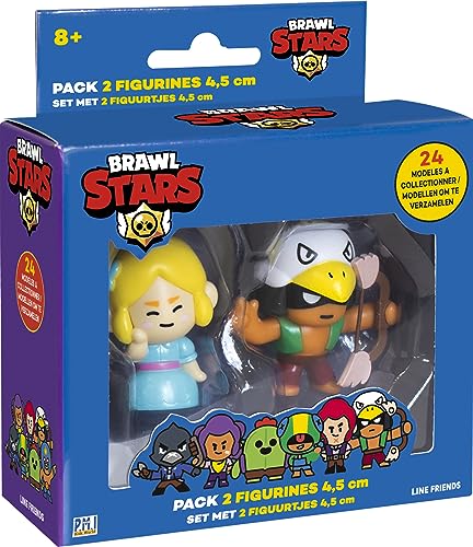 Lansay Brawl Stars - Pack de 2 Figuras de 4,5 cm, Modelo Aleatorio - Personajes de Videojuegos - A Partir de 8 años