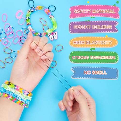 Lanvixo Kit Gomas para Hacer Pulseras Niña, 2500 + Gomas Pulseras Kit con Abalorios Letras Hama Beads en 40 Cajas, 30 Pulseras Gomas Elasticas Colores Kit Manualidades Niña 6 7 8 9 Años