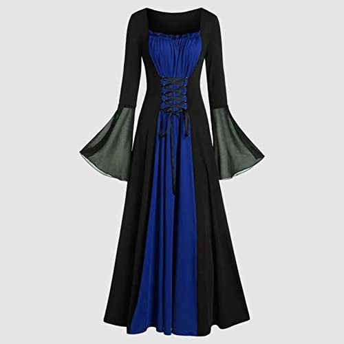 Laonajkd Vestidos de Fiesta Mujer Vestido Gotico Mujer Disfraz para Halloween Mujer Disfraz de Cosplay Disfraz Bruja Mujer Gracioso Disfraz Cortesana Juego de Rol,Drama