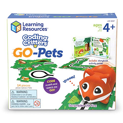 Learning Resources El Zorro Scrambles, Mascota codificadora Go-Pets de Coding Critters, Stem, Juguete para Aprender a codificar a una Edad temprana, Mascota interactiva, niños de 4+ años