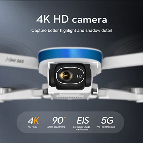 Lechnical Dron GPS con cámara 4K Cámara dual 5GWifi FPV Motor sin escobillas con bolsa de almacenamiento Retorno de una tecla 1500 metros Distancia de transmisión de imagen 3 Batería