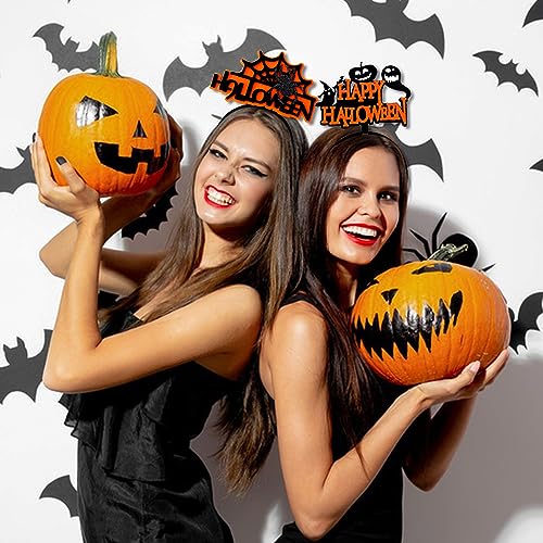 Leesgel Diademas de Halloween, 12 paquetes de calabazas de Halloween, arañas, murciélagos, sombreros para mujeres, adultos, niños, decoración de Halloween, accesorios de fiesta de cumpleaños,