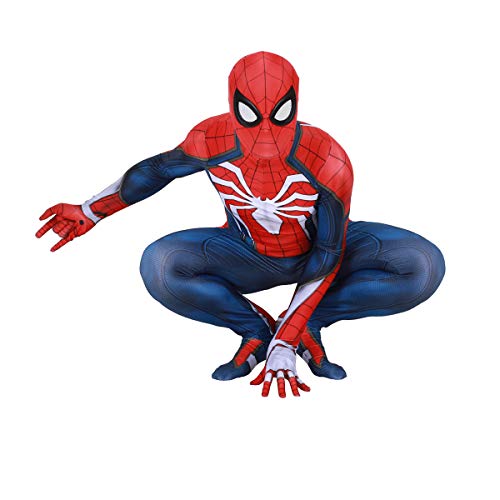 Leezeshaw Disfraz para adultos y niños de superhéroe Spiderman, Peter Parker, Los Vengadores, unisex, de licra, para Halloween o disfraz de cosplay