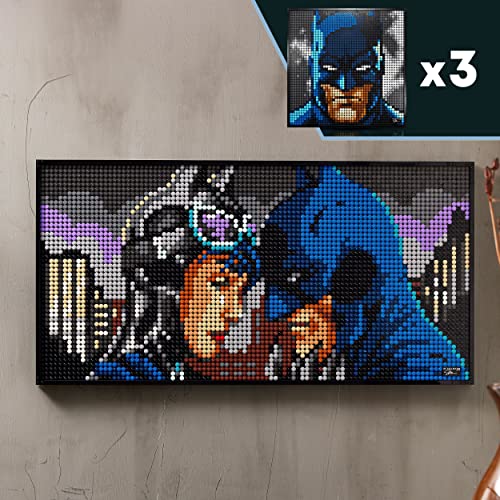 LEGO 31205 Art Jim Lee: Colección de Batman, Joker y Harley Quinn, Manualidades para Adultos, Cuadro, Decoración Casa, Regalos para Hombres y Mujeres