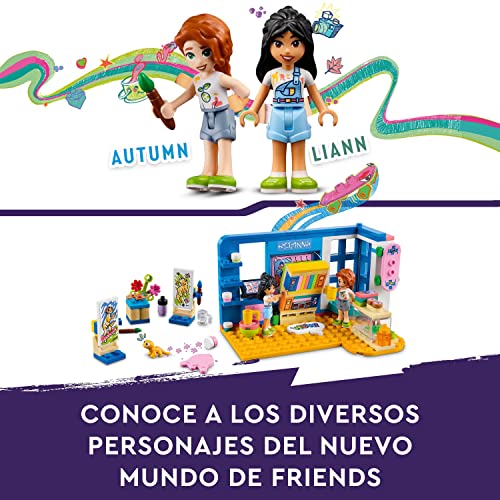 LEGO 41739 Friends Habitación de Liann, Arte y Manualidades, Mini Muñeca Autumun y Perrito, Personajes 2023, Juguete Coleccionable para Niñas y Niños de 6 Años o Más