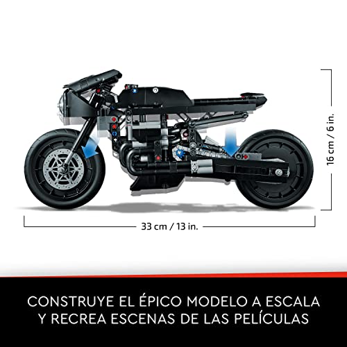 LEGO 42155 Technic The Batman: BATMOTO, Moto de Juguete para Construir, Maqueta a Escala, Vehículo de Superhéroe, Modelo de Película 2022