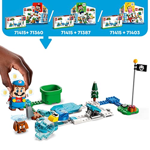 LEGO 71415 Super Mario Set de Expansión: Traje de Mario de Hielo y Mundo Helado, Juguete de Construcción con Goomba y Disfraz para Figura Interactiva, Regalo para Niños