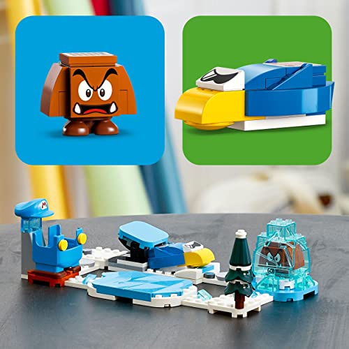 LEGO 71415 Super Mario Set de Expansión: Traje de Mario de Hielo y Mundo Helado, Juguete de Construcción con Goomba y Disfraz para Figura Interactiva, Regalo para Niños