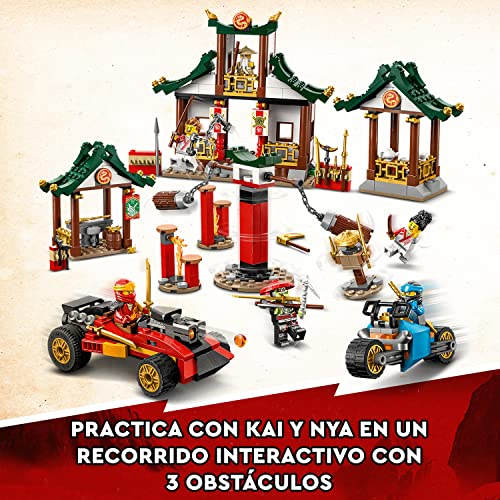 LEGO 71787 Ninjago Caja Ninja de Ladrillos Creativos para Almacenamiento de Juguetes, Coche, Moto Ninja, Dojo y 6 Mini Figuras para Niños de 5 Años o Más