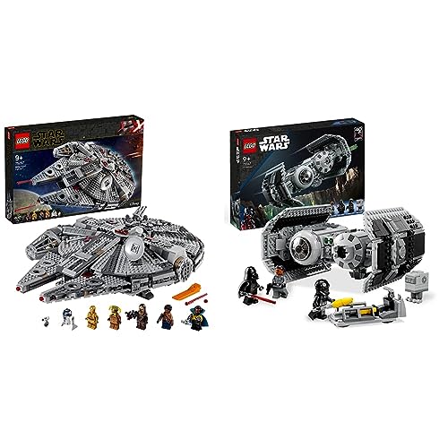 LEGO, 75257 Star Wars Halcón Milenario, Jueguete de Construcción, Nave Estelar & 75347 Star Wars TM Bombardero Tie, Maqueta de Caza Estelar