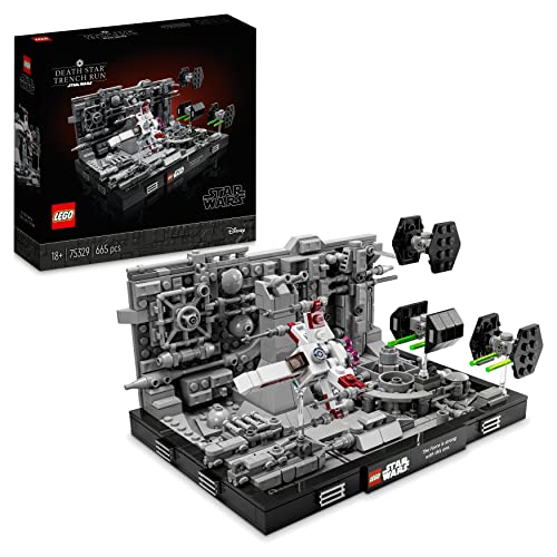 LEGO 75329 Star Wars Diorama: Ataque a la Estrella de la Muerte, Maqueta para Construir para Adultos, Luke Skywalker y Darth Vader, Coleccionable