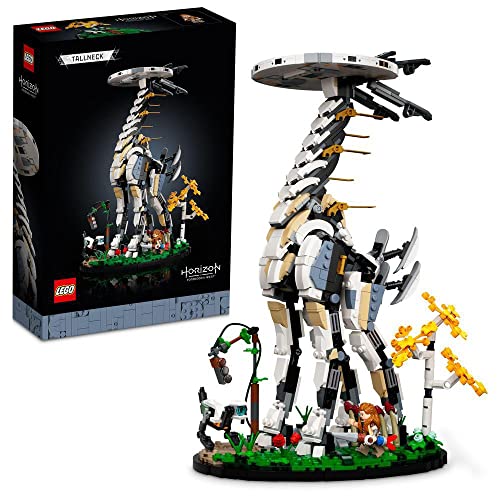 LEGO 76989 Horizon Forbidden West: Cuellilargo, Maqueta de Juego de Playstation, Coleccionable + Suculentas, 9 Plantas Artificales ,