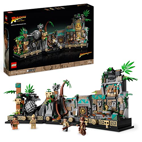 LEGO 77015 Indiana Jones Templo del Ídolo Dorado, Maqueta para Construir para Adultos, Película en Busca del Arca Peridda, Set Interactivo con Mini Figuras