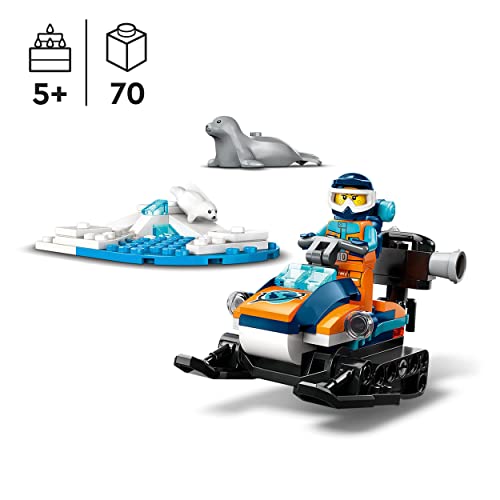 LEGO CITY 60376 Mobile de nieve de exploraci�n �rtica, juguete con figuras de focas y veh�culos y veh�culos