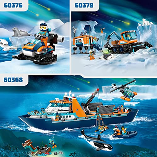 LEGO CITY 60376 Mobile de nieve de exploraci�n �rtica, juguete con figuras de focas y veh�culos y veh�culos