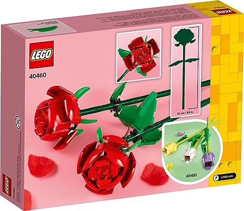 LEGO Creator Roses 40460 8+ 120 piezas perfectas para el día de la madre, Navidad, día de San Valentín o para cualquier otra celebración