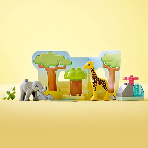 LEGO DUPLO Wild Animals of Africa 10971 - Juego de juguetes de construcción para niños pequeños, niños y niñas de 2 a 5 años (10 piezas)