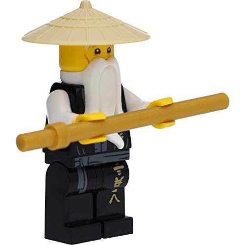 LEGO Ninjago - Figura de Sensei Wu en túnica negra con armas (Legacy)