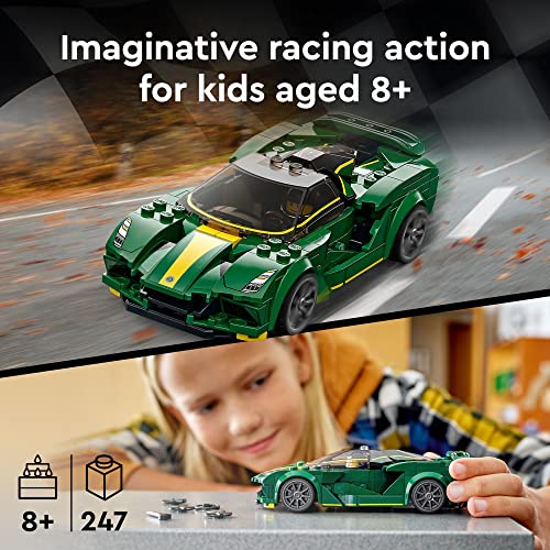 LEGO Speed Champions Lotus Evija 76907 - Kit de construcción de modelo de coche; juguete fresco Hypercar para niños y fanáticos de automóviles a partir de 8 años (247 piezas)