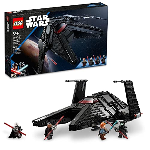 LEGO Star Wars Inquisitor Transport Scythe 75336 - Juego de naves espaciales de juguete para construir, OBI-Wan Kenobi, minifigura Ben Kenobi con sables de luz azules y rojos de doble hoja