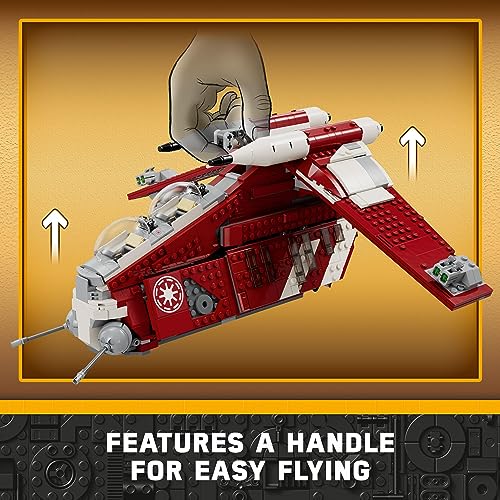 LEGO Star Wars: The Clone Wars Coruscant Guard Gunship 75354 juguete para construir para niños de 9 años, idea de regalo para fanáticos incluyendo canciller Palpatine, Padme y 3 minifiguras de