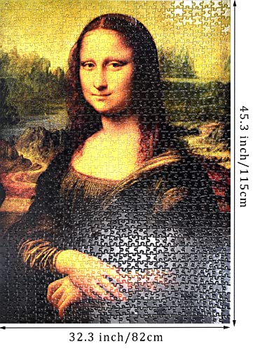 Leonardo da Vinci Mona Lisa - Puzzle de 3000 piezas para adultos, 115 x 82 cm, puzles clásicos para adultos, 3000 piezas, pesados, adultos, niños, 3000 piezas