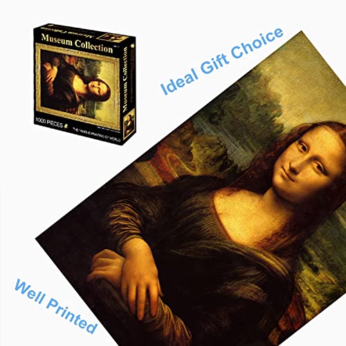 Leonardo Da Vinci - Puzzle de 1000 piezas para adultos Mona Lisa, 70 x 50 cm, puzles clásicos para adultos, 1000 piezas, para adultos, Da Vinci, pesados, 1000 piezas