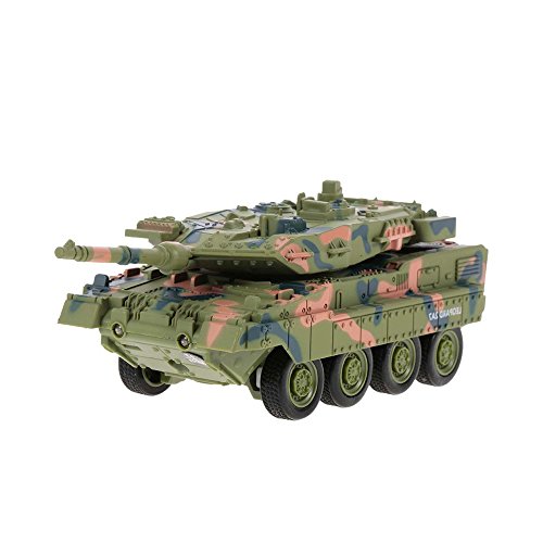 Leopard 2A7 alemán - Mini Tanque teledirigido RC con batería integrada, vehículo de Combate de Tanque teledirigible en Todas Las direcciones, Juego Completo Incl. Mando a Distancia