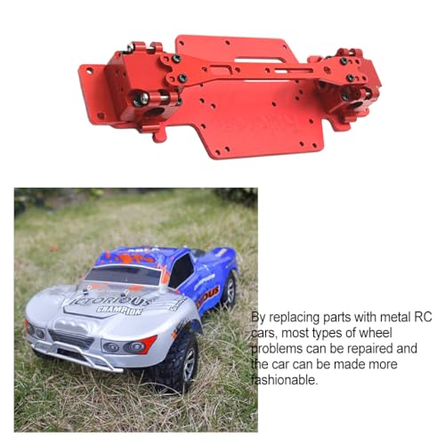 lerwliop Chasis de aleación de Aluminio ensamblado, Compatible con Wltoys 1/28 K969 RC, chasis de Coche y Marco de Kit de Caja de Cambios de Metal, Azul