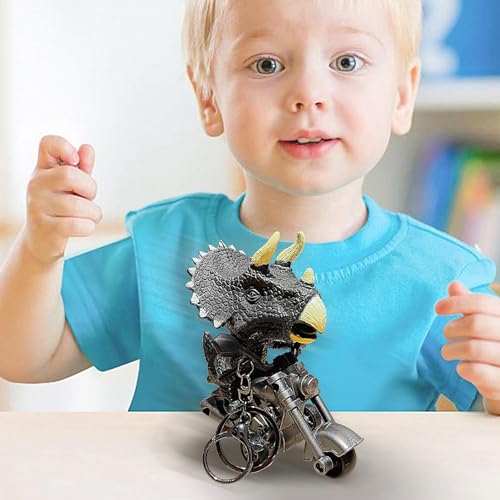 Leryveo Dinosaur Motorcycle Toys | Dinosaur Games Boy Toys Hung Accessories | Friction Powered Dino Vehicles Pull Back Keychain | Dino Vehicles Cool Birthday Gifts