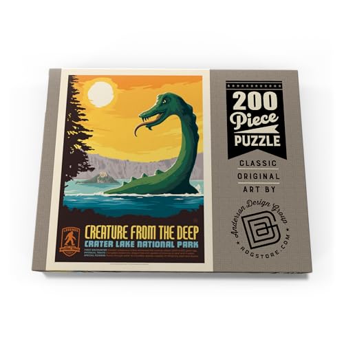 Leyendas De Los Parques Nacionales: Crater Lake's Creature from The Deep, Póster Vintage - Premium 200 Piezas Puzzles - Colección Especial MyPuzzle de Anderson Design Group