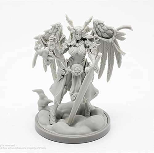 LIANGFANG Kits de Figuras en Miniatura de Resina de 30mm GK King-Dom Death Valkyrie Kit sin Montar y sin Pintar 056