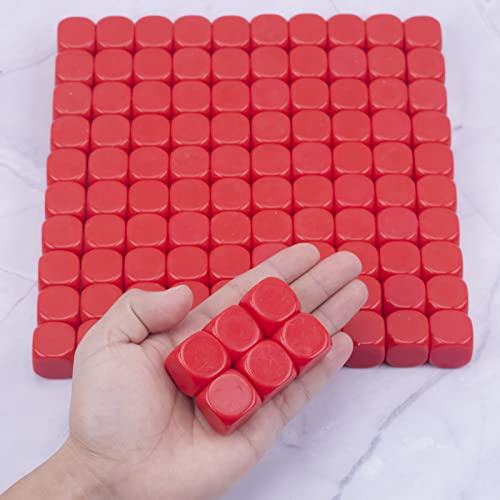 LianShi 22MM en Blanco Redondeado Dados de Seis Lados enseñanza creada Sesources Juego de enseñanza Cubos de plástico Cuatro Colores elegibles