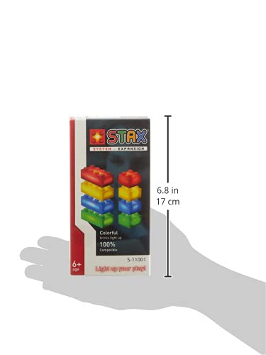 Light STAX Bloques de construcción Expansion 11001, compatibles con el Sistema STAX y Todas Las Marcas conocidas de Bloques de construcción, 24 Bloques adicionales (Rojo, Amarillo, Azul y Verde)