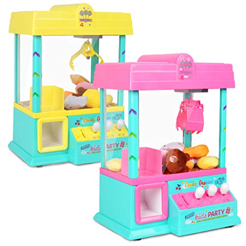 Lijun Claw Machine Music Light 60s Time Candy Grabber Prize Dispenser Máquina expendedora Cumpleaños niños niñas