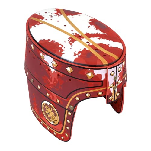 Liontouch - Casco Noble Caballero, Rojo | Juguete Medieval de Simulación en Espuma con Tema de León Dorado | Armadura de Batalla para Disfraces y Vestimenta para Niños y Pequeños