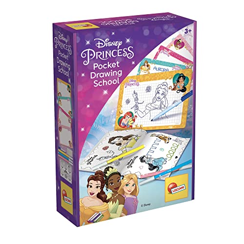 Liscianigiochi Disney Princess Pocket Drawing School (Escuela de Dibujo) -Juego Creativo para niñas a Partir de 3 años (92901), Color no aplicable