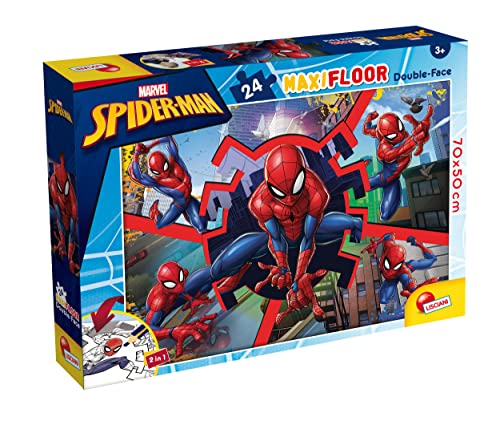 Liscianigiochi - Marvel Puzzle DF MAXIFLOOR 24 Spiderman, Multicolor (99740)