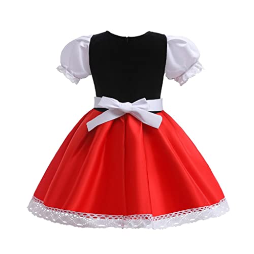 Lito Angels Disfraz de Vestido Caperucita Roja con Capa con Capucha para Niñas Pequeñas Talla 2-3 años, Rojo