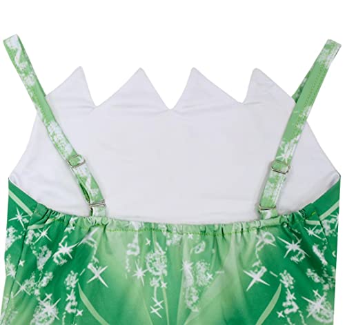 Lito Angels Disfraz Vestido de Princesa Tiana y el sapo con Guantes Ropa Fiesta de Cumpleaños para Niñas Talla 12-14 años, Verde (Número de etiqueta 160)