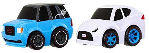 Little Tikes My First Cars Crazy Fast Cars Pack de 2 Electro Riders - Coches de juguete de tracción estilo vehículo eléctrico - Coches de 9cm que se desplazan hasta 15m - Edad: 3+