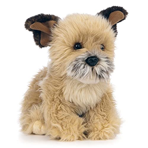 Living Nature Border Terrier, juguete realista suave para perros, peluche ecológico Naturli, 22 cm