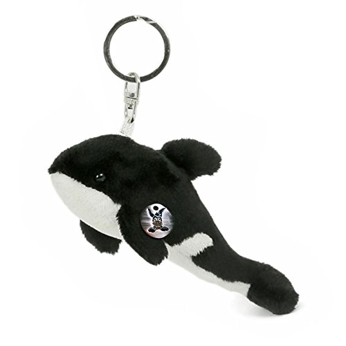 Llavero Orca de ballena asesina de peluche con colgante de tilicum – Animales de peluche