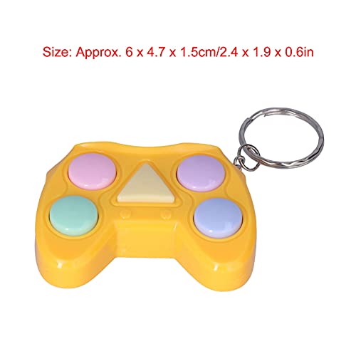 Llavero para Consola de Juegos, Llavero para Minijuegos, Llavero para Aliviar el Estrés, para Niños, para Adultos, para Uso Diario(Amarillo)