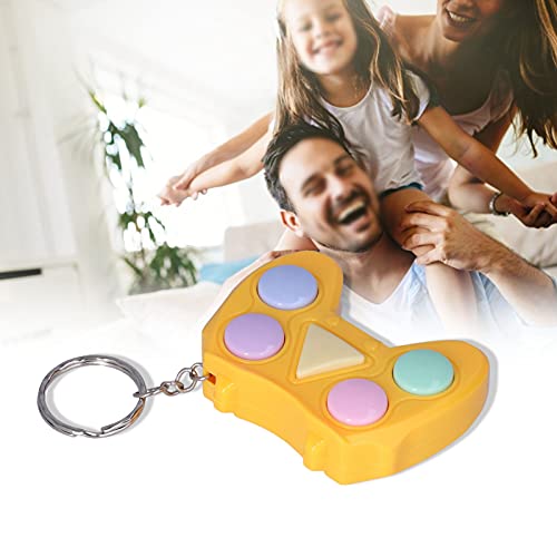 Llavero para Consola de Juegos, Llavero para Minijuegos, Llavero para Aliviar el Estrés, para Niños, para Adultos, para Uso Diario(Amarillo)