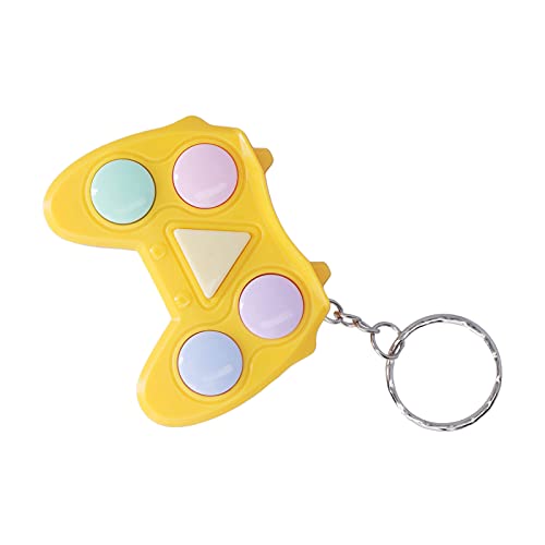 Llavero para Consola de Juegos, Llavero para Minijuegos, Llavero para Aliviar el Estrés, para Niños, para Adultos, para Uso Diario(Amarillo)