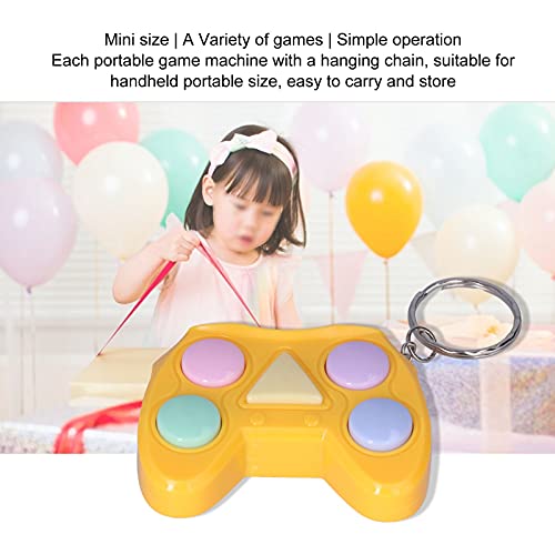 Llavero para Consola de Juegos, Llavero para Minijuegos, Llavero para Aliviar el Estrés, para Niños, para Adultos, para Uso Diario(Amarillo)