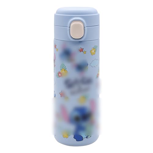 LOBHCP Botella Agua Acero Inoxidable Para Niños,Taza Isotérmica Azul, Botella Termica Ultraligero 420ml, para Deporte, Viaje, Escuela, Exterior, Oficina, Hogar