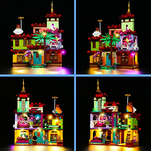 LocoLee Set de Luces LED para Lego Encanto 43202 Casa Madrigal (No Modelo Lego),Kit de Iluminación LED para Lego 43202 The Madrigal House,Solo Juego de Luces